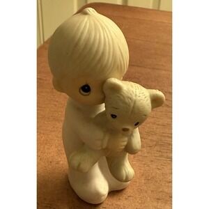 VINTAGE PRECIOUS MOMENTS GIRL &‎ TEDDY BEAR E-9278 JOHNATHAN & DAVID